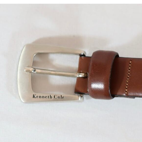 Kenneth Cole Belt 30 Waist Cinnamon Brown Handcrafted Italian Leather - Picture 8 of 12